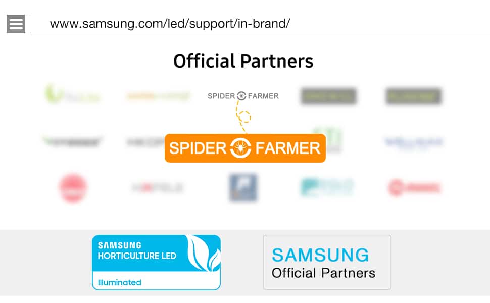Samsung led official partner