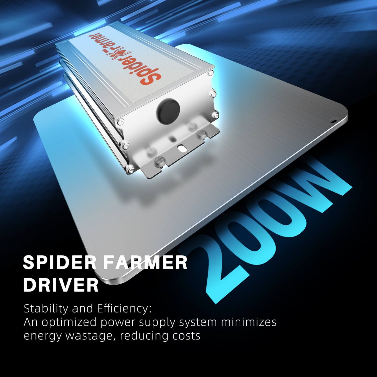 Spider Farmer EVO SF2000 LED Grow Light Driver - Efficient Power Supply for Indoor Plant Growth with Samsung LM301H Diodes