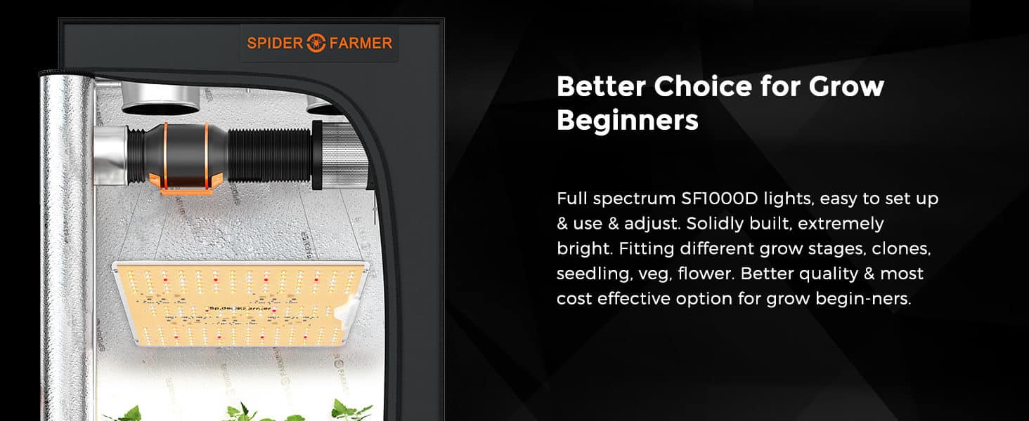 Spider Farmer sf series 1000D led grow light Samsung chip
