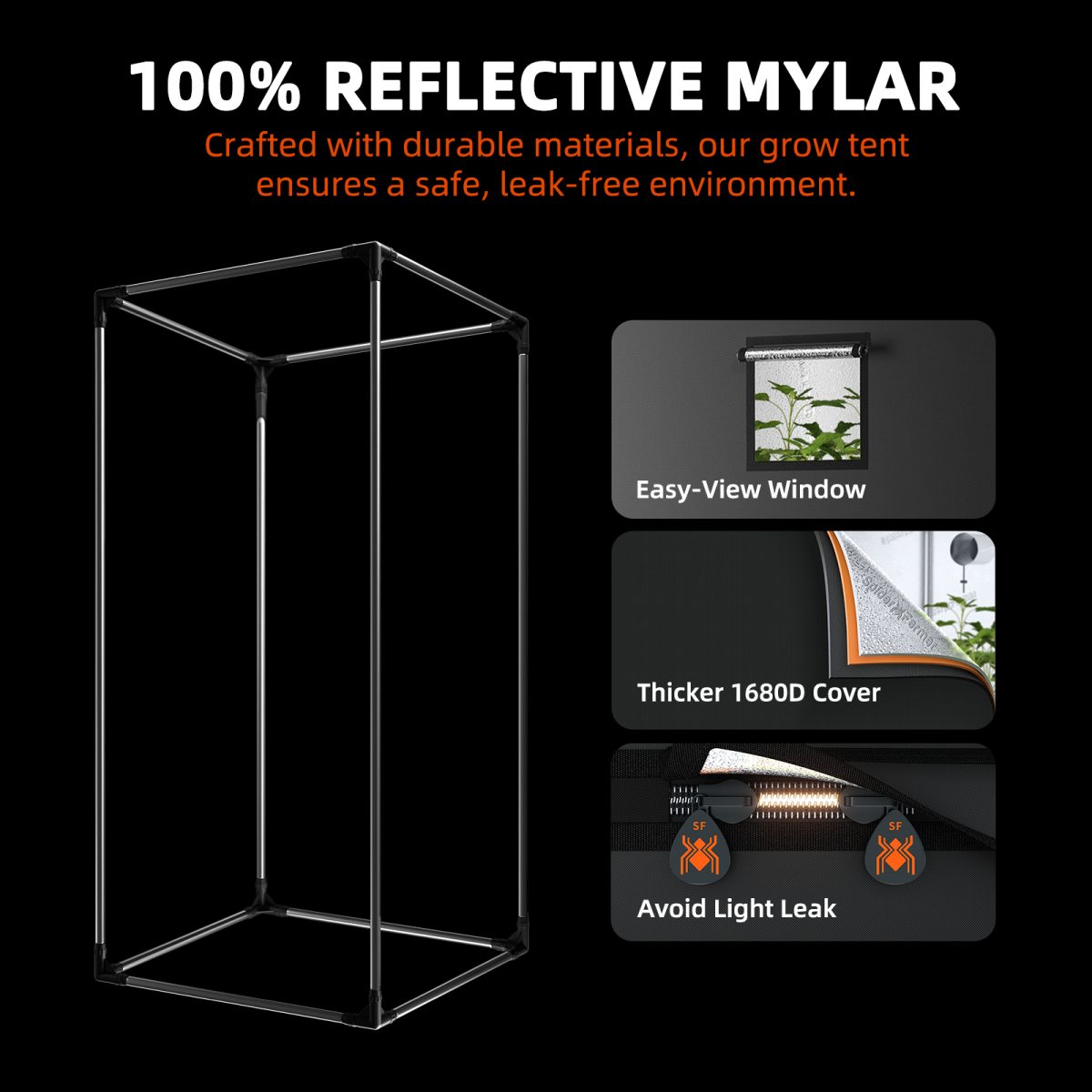 Spider Farmer SF1000 EVO 2X2 complete grow tent kit with LED grow lights for indoor gardening