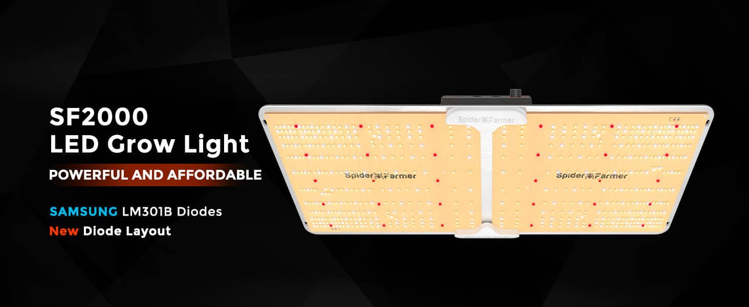 Spider Farmer ®sf series 2000 led grow light Samsung chip