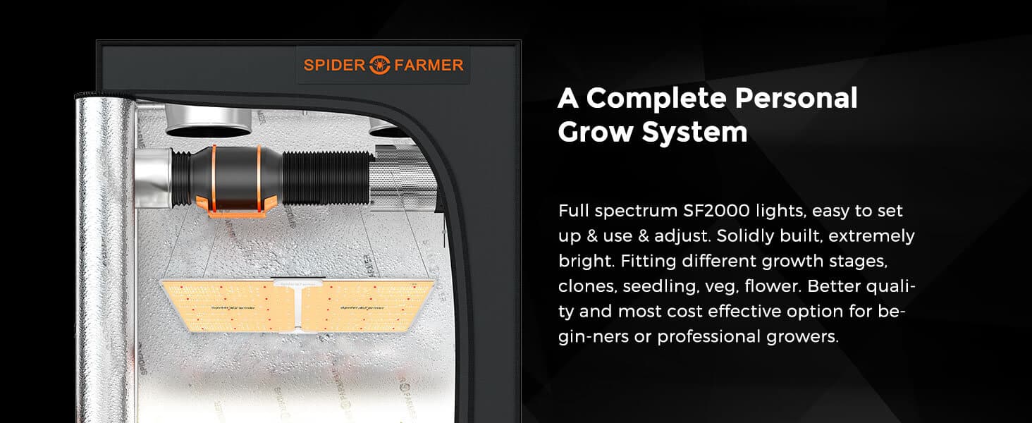 Spider Farmer ®sf series 2000 led grow light distinguish true Samsung chip