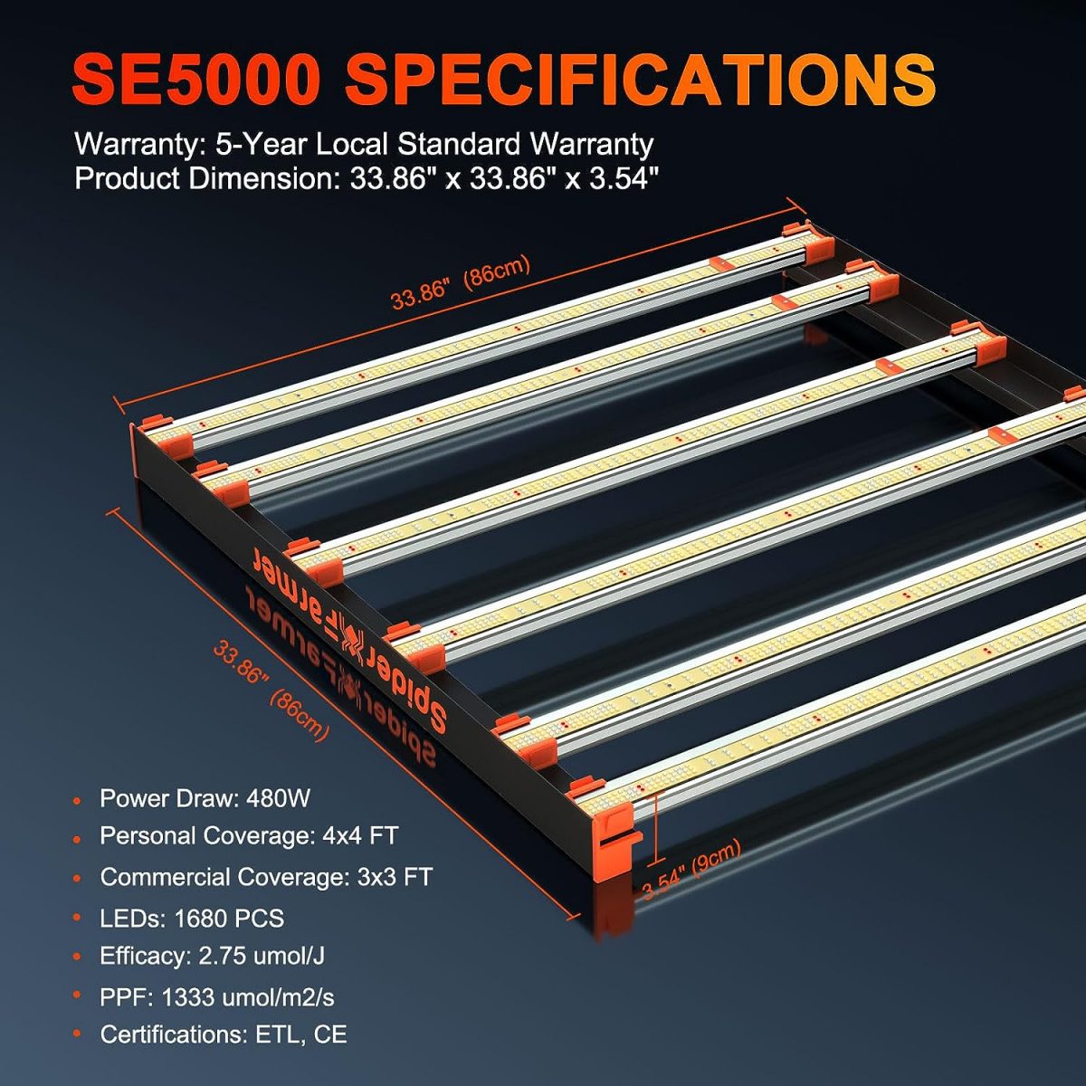 SE5000 LED-Light Size