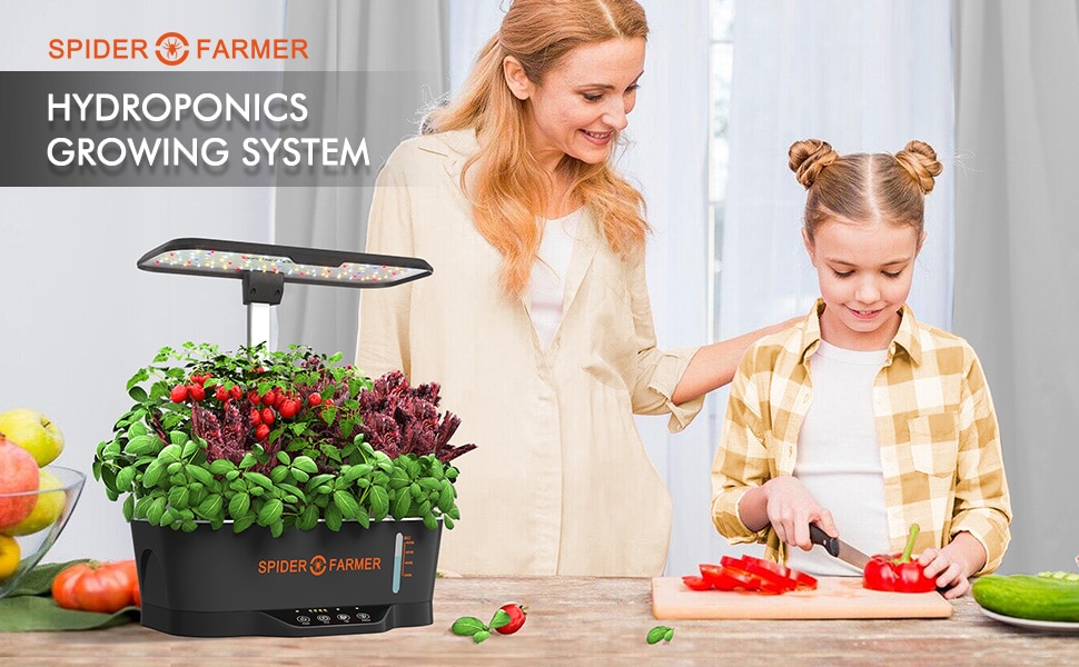 Spider Farmer® vegetable smart g 12 hydroponic grow systemled grow light hydroponic grow system