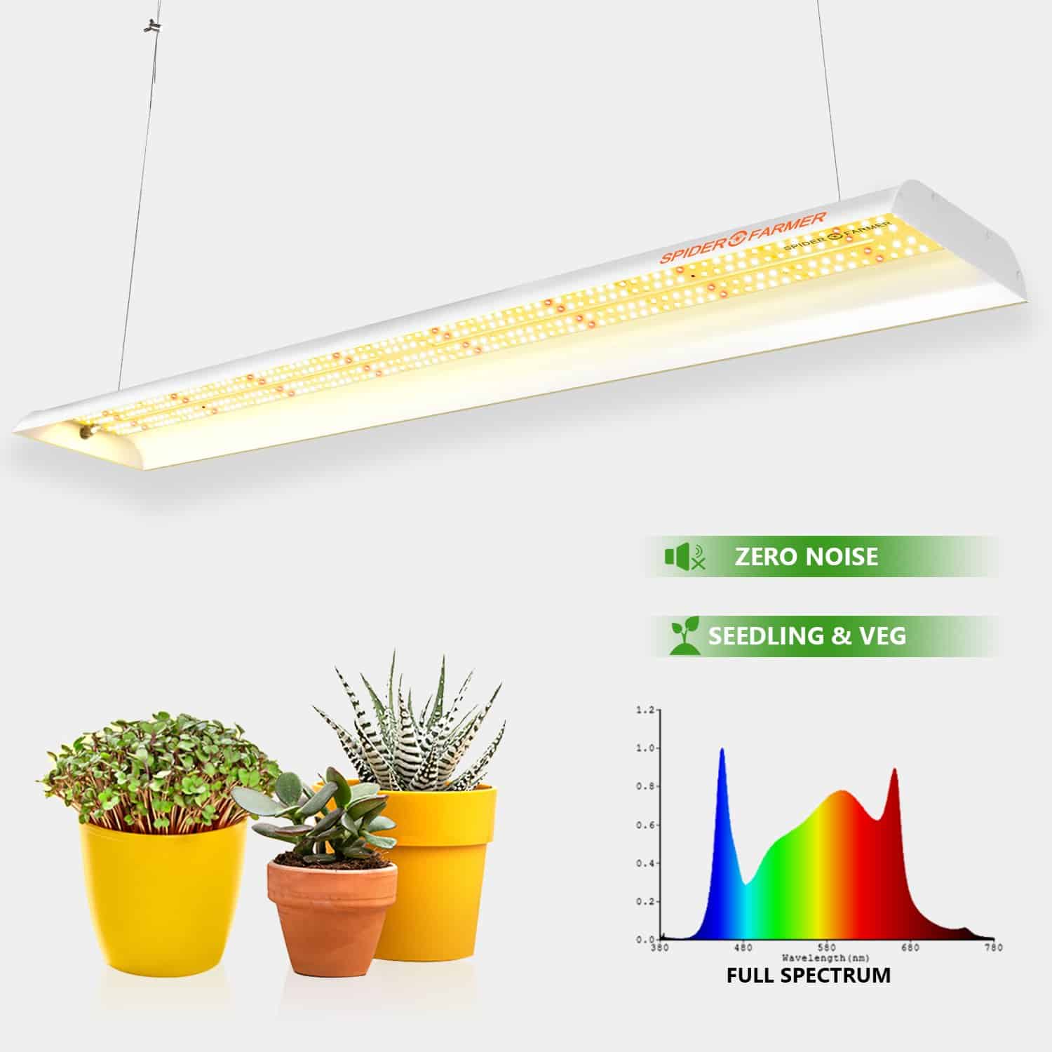 Spider Farmer® SF600 74W LED Grow Light For Vegetables