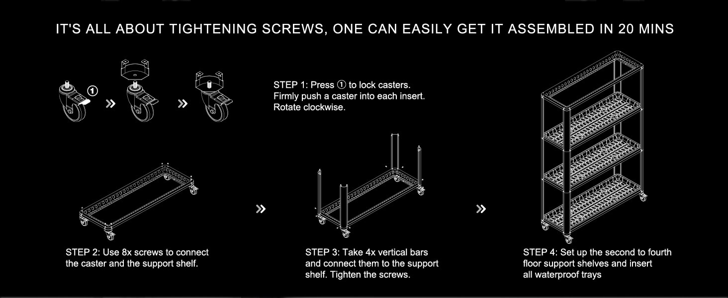 Spider Farmer? metal plant stand easy installation