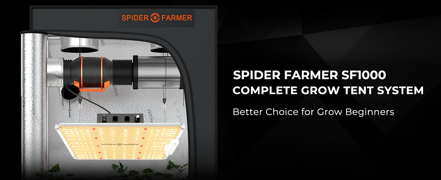 Spider Farmer 2X2 Complete Grow Tent Kits with Speed Controller-A5