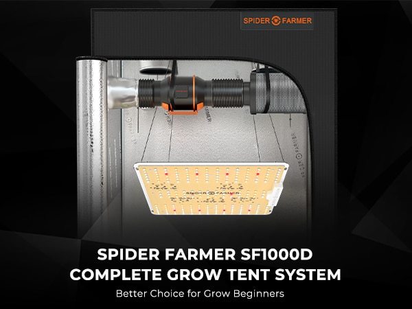 Spider Farmer SF1000D 2X2 Complete Grow Tent Kits with Speed Controller-M-A6