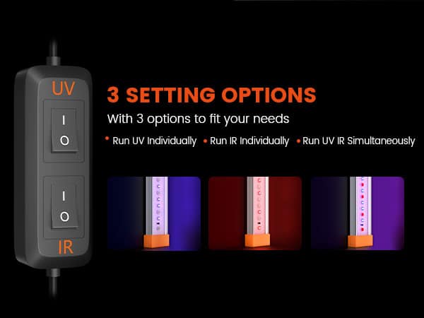Spider Farmer UV & IR LED Grow Light Bar-M-A4