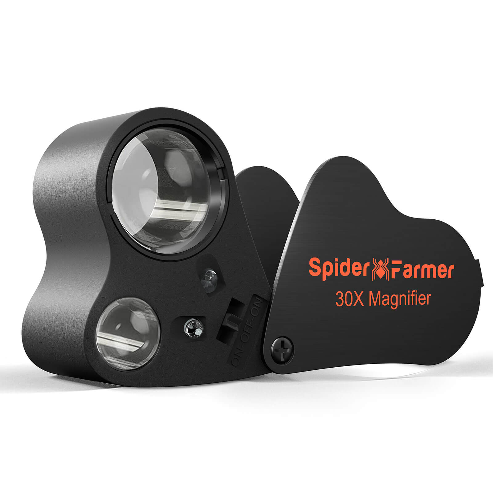 30X Portable Magnifying Glass Illuminated Magnifier Loupe