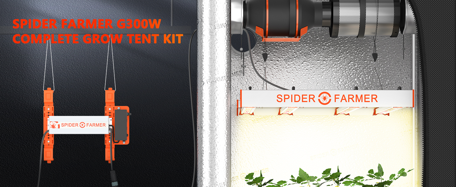 Spider Farmer 3X3 Complete Grow Tent Kits with Speed Controller-PC-A7