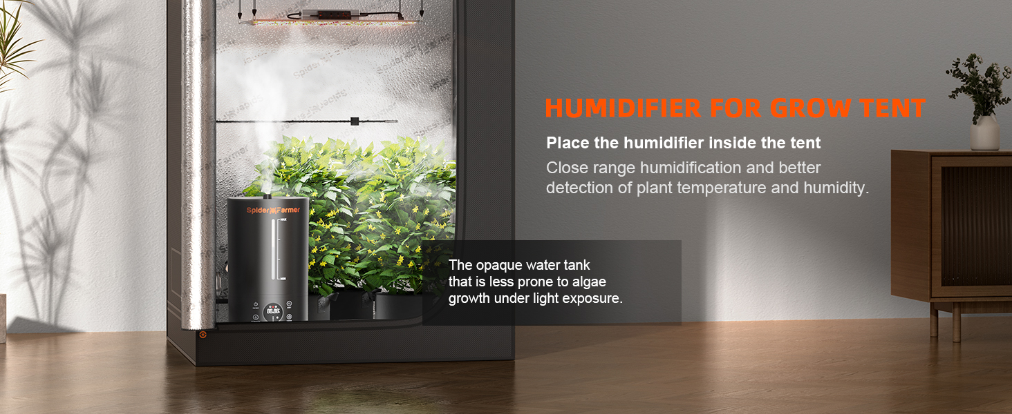 Spider Farmer Humidifier with Built-in Humidity Meter 4L 2-in-1 Cool M –  New Level Hydroponics