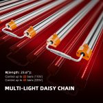 Spider Farmer Supplemental Deep Red 660nm LED Light Bar Set for Plant Growth with Daisy Chain Feature